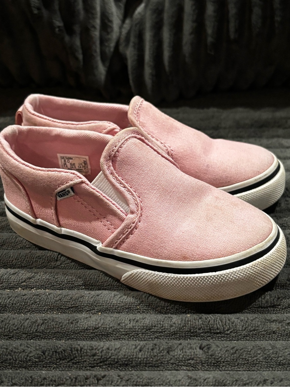 Vans Kids Slip-On Canvas Sneakers - Light Pink
